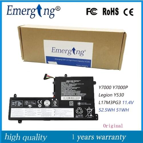 11.4V New Original Battery L17M3PG3 for Lenovo Y7000 Y7000P Legion Y530 Y530-15ICH L17L3PG1 L17C3PG1