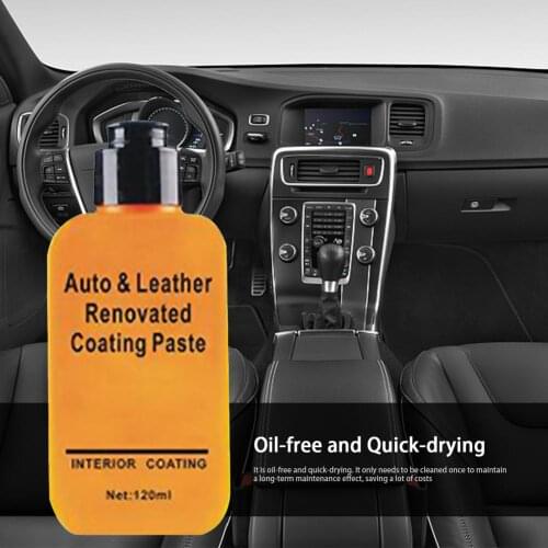 120ML Universal Car Interior Seat Leather Renovation Wax Restorer Cream Leather Shoes Care Refurbished Paste Agent Car Care