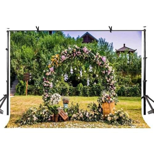 150x220cm Wreath Arches Backdrop Outdoor Picnic Photography Props