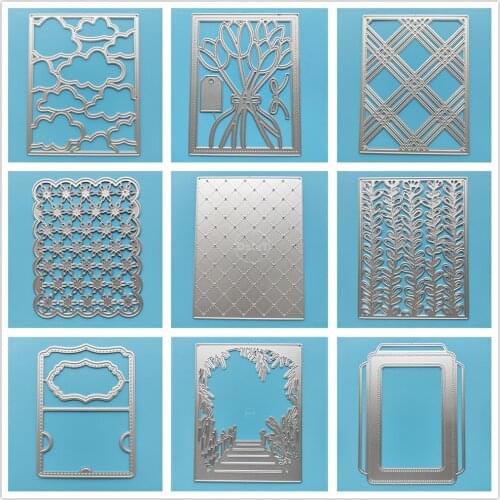 28 Styles) 2021 New Background Frame Metal Cutting Dies DIY Scrapbooking Paper Album Crafts Mould Punch Embossing Stencils