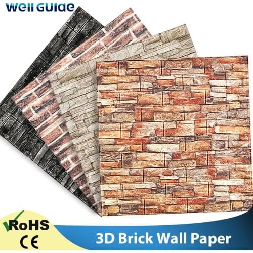 3D Wall paper Marble Brick Peel and Self-Adhesive Wall Stickers Waterproof DIY Kitchen Bathroom Home Wall Stick PVC Tiles Panel