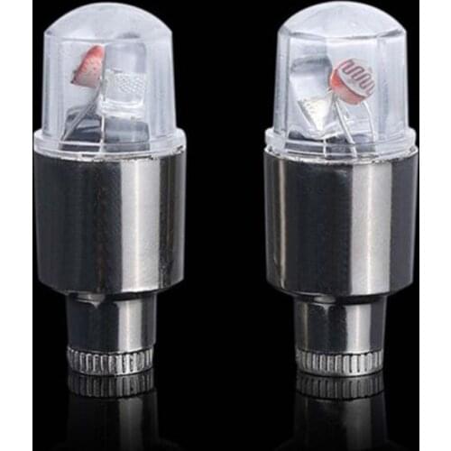 4pcs Car Bike Wheel LED Light Car Motor Bike Tyre Valve Lamp LEDs Lights Tire Valve Stem Caps Neon Auto Accessories