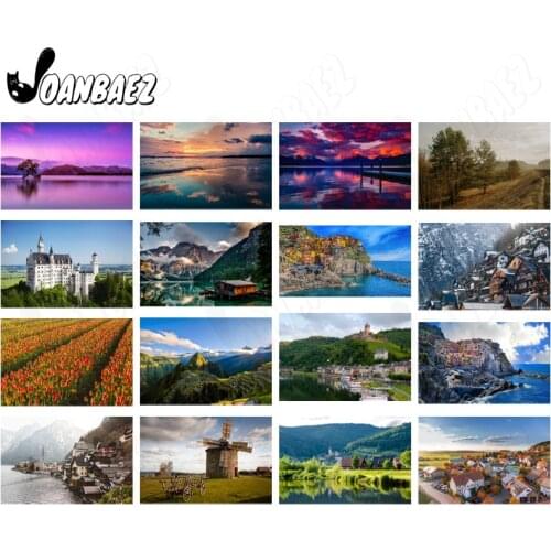 5Ddiy Diamond Painting European Landscape Windmill Cross Stitch Diamond Embroidery Dream Mosaic Home Decoration Gift