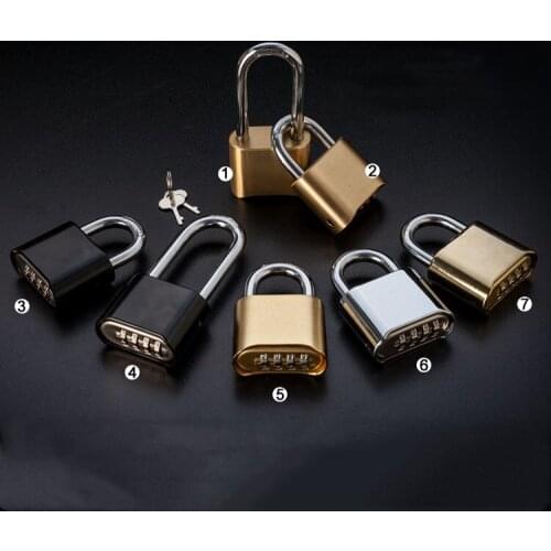 Free Shipping Waterproof Anti-theft 304 Stainless Steel Password or Manual Key Unlock Beam Padlock for Gate Warehouse