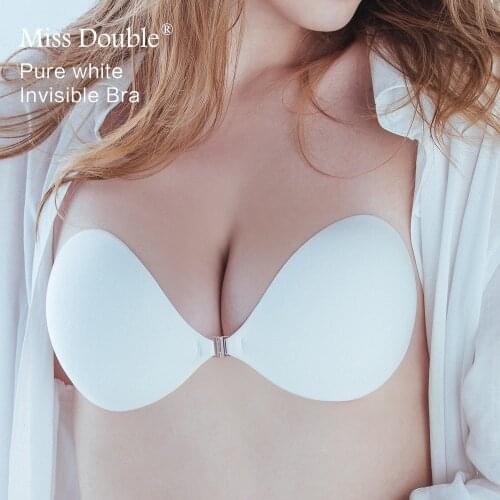 Miss Double Top Women bra Invisible Sexy Push up Seamless Bra Self Adhesive Sticky Bralette Backless Strapless Front Closure Bra