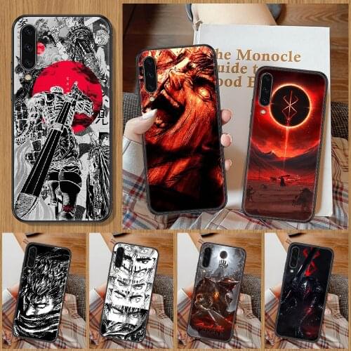 Anime Berserk Guts Phone Case For Samsung Galaxy A 10 12 20E 21S 30 32 40 50 51 52 70 71 72 5 6 7 2016 2018 black pretty back