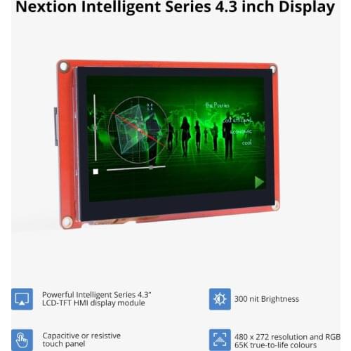 Nextion Intelligent P seires: NX4827P043-011R/NX4827P043-011C 4.3"Resistive/CapacitiveTouchscreen HMI TFT LCD Display Module