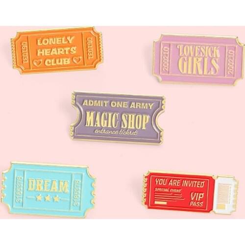 Creative Cartoon Bill Badge Fashion Fun Letter Metal Enamel Brooch Cute Lapel Backpack Jewelry Accessories Gifts for Friends