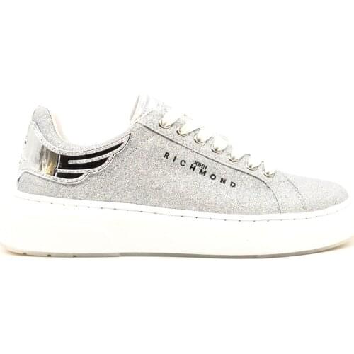 JOHN RICHMOND Sneaker women Silver micro glitter