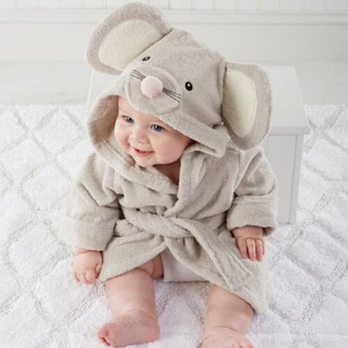 Cartoon Newborn Bathrobe baby Robe 7Color Child Roupao Kids Cotton Banho Robes Baby Clothing Bath Robe Infantil Pajamas