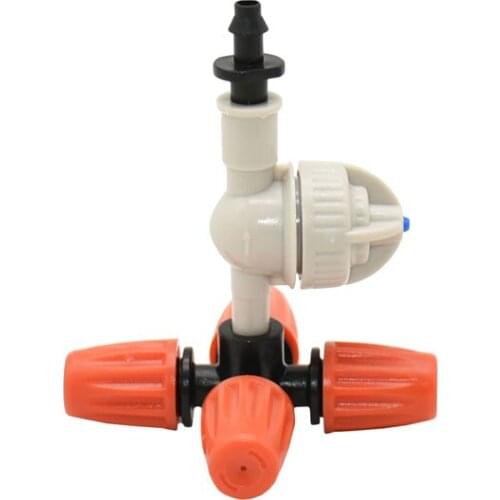 Greenhouse Hanging anti drip misting nozzle Orange cross 4-way Sprinkler Garden Greenhouse Irrigation Fog Sprayer 20pcs