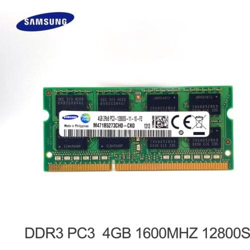 Samsung DDR3 RAM 4GB 2Rx8 PC3-12800S-11-11-F3 1600MHZ 1.5V notebook memory
