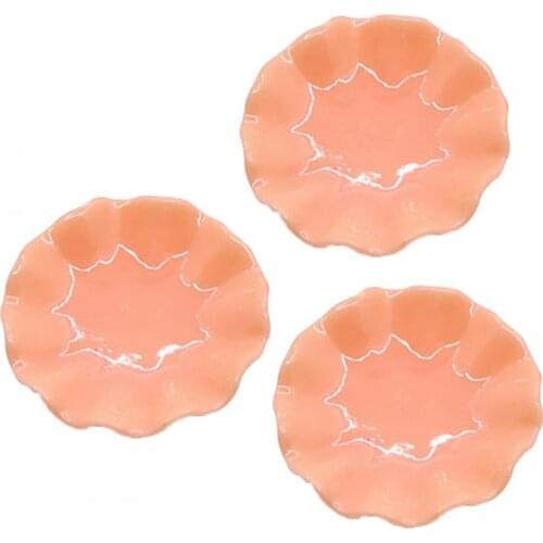 3Pcs Simulation Tray Plate Design Resin Dollhouse Decor Kid Pretend Play Toys DollHouse Kitchen Toy Craft DIY Accessories