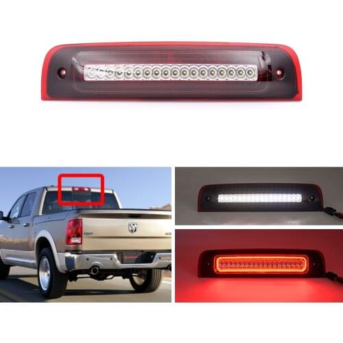 Fits For Dodge RAM Classic 19-21 RAM 1500 2500 3500 09-18 1x Led High-Mount Red Third Brake Light White Cargo Roof Lamp