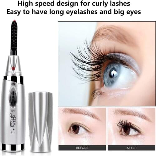 Electric Heated Eyelash Curler Quick Heating Natural Eyelash Curler Applicator Eye Lashes Heated Long Lasting Makeup Beauty Tool