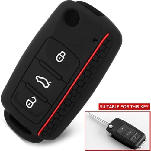 Hot Silicone Car Key Cover Case Shell Fob For VW Golf Bora Jetta POLO GOLF Passat Skoda Octavia A5 Fabia SEAT Ibiza Leon