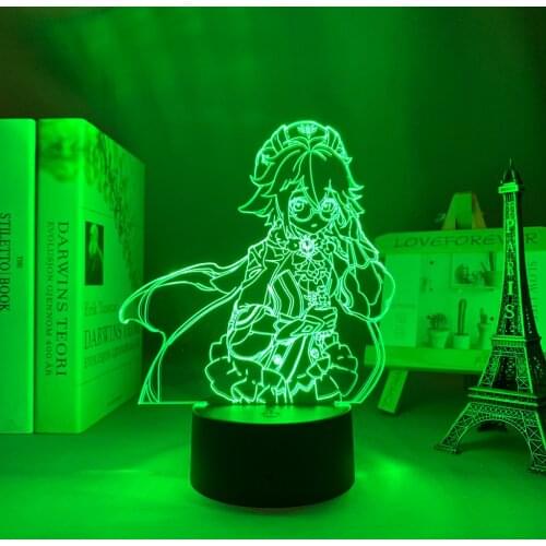 3d Lamp Sucrose Genshin Impact for Child Bedroom Decoration Kids Birthday Gift Room Decor Genshin Impact Led Night Light Bedside