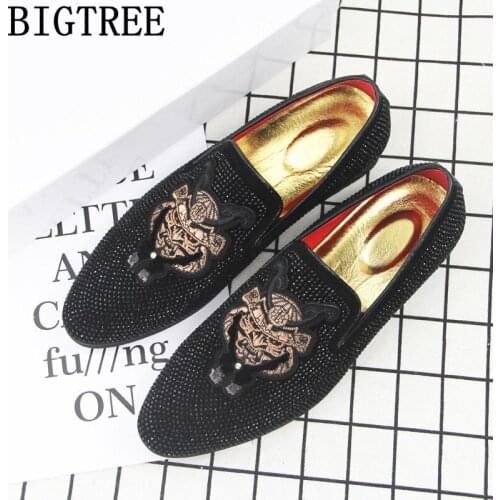 Rhinestone Loafers Coiffeur Party Shoes For Men Wedding Shoes Men Fashion Mens Dress Shoes Туфли Мужские Zapatos Hombre Boda