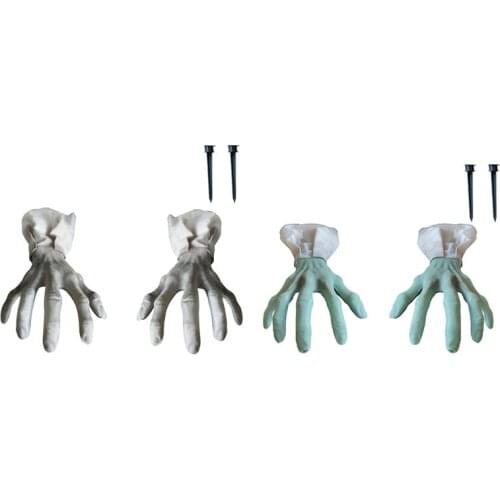 Halloween Decorations Outdoor Scary Stakes Lawn Zombie Hands Realistic Arm Decor