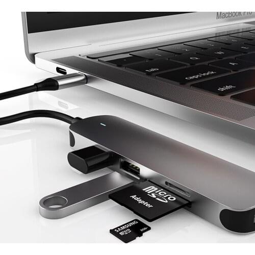 USB-C Hubs 5 In 1 USB 2.0/3.0 HDMI carder reader in one Adapter splitter For Tablet laptop Mobile Phone HUB