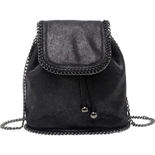 Womens Bag Shoulder Bag Large Capacity Chain Bag Fashion Leather Backpack