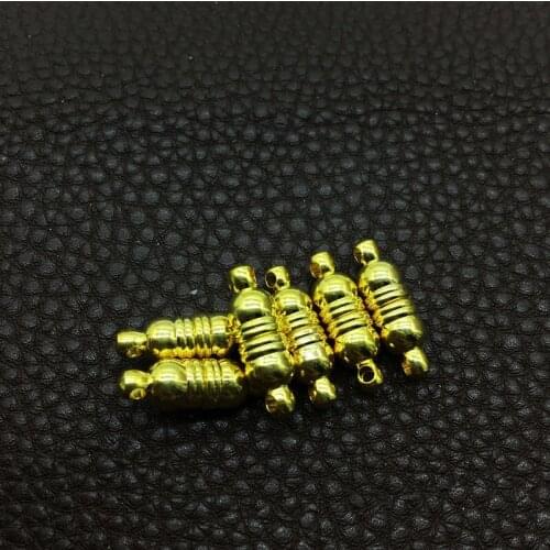 50pcs Gold Magnetic Clasp Hooks Jewelry Clasps End Caps Necklace Clasp Connectors for ewelry Necklace Bracelets Hand Made Connec