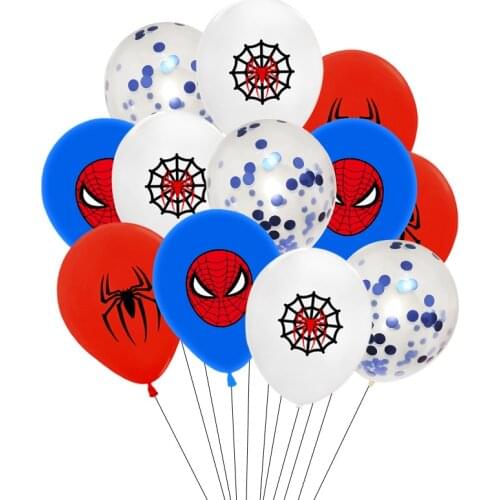 10pcs 12inch Disney Super Hero Spiderman Balloon Latex Balloons Kids Birthday Party Decoration Baby Shower Balloons Spider Toys