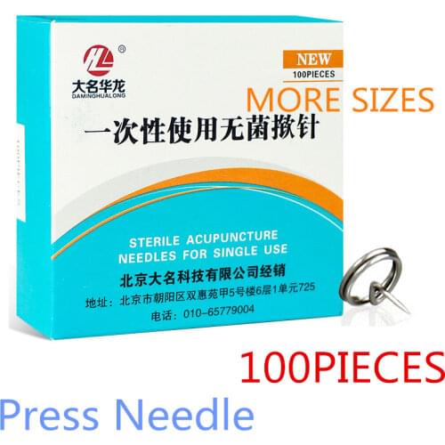 100pcs/Pack Disposable Acupuncture Press Needle Sterile Ear Needle Acupuncture Needles For Single Use Independent Packing