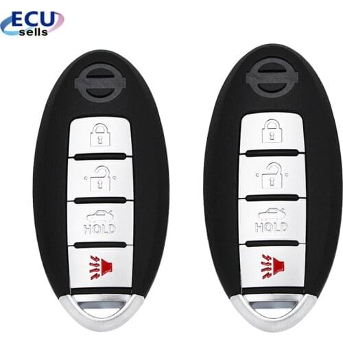 2PCS X 3+1 Buttons 315MHz with ID46 Chip 4 Buttons Keyless Entry Smart Remote Key Fob for Nissan Teana 2005-2008 With logo