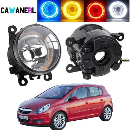 2 X Angel Eye Fog Light Assembly Car Front Bumper Halo Ring DRL Fog Driving Lamp H11 12V For Opel Corsa D Hatchback 2007-2015