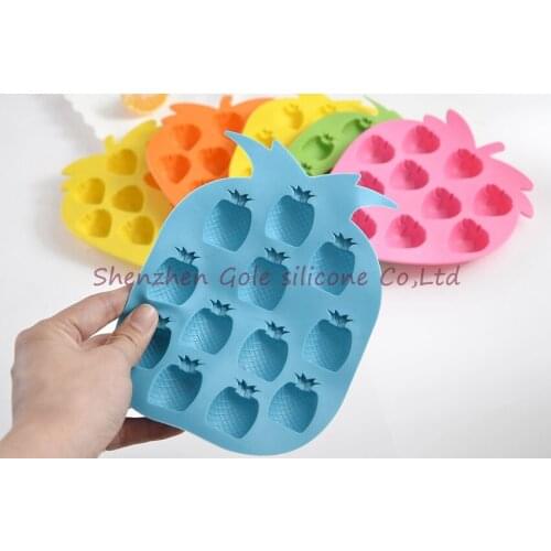 200pcs/lot Bar Party Drink Ice Tray Pineapple Shape Ice Cube Freeze Mold Ice Maker Mould NIE