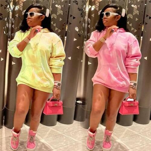VAZN 2021 Top Quality Fresh Sweet Young Daily Free Casual Hooded Fashion Full Sleeve Women Long Hoodies