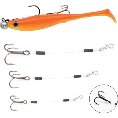 3pcs Fishinf Sharp Hook Tackle Stainless Steel Pike Stinger Perch Bass Predator Lure Fish Line Group Treble FishHook 6 8 10cm