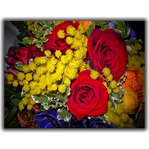 5D Diy Diamond Painting Cross Stitch Red & Blue Roses Needlework 3D Diamond Embroidery Full Square Mosaic Home Decoration Resin