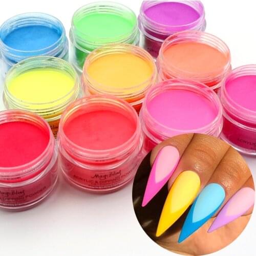 15g Acrylic Nail Powder Neon Pigment Crystal Powder Gel Polish Manicure Nail Art Decorations Supplies Professional Accessories