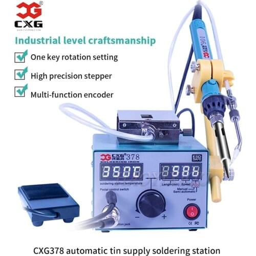 Automatic Soldering Machine Tin Feeder Foot Rest Constant Temperature Soldering Station Suit 378 Internal Heated Soldering Iron