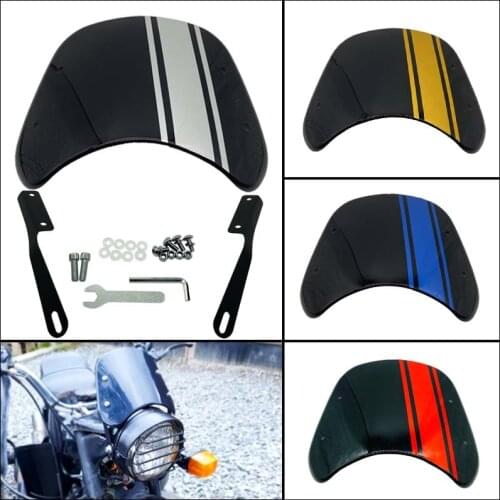 Motorcycle color sticker retro style windshield suitable for Honda Yamaha Suzuki Chuan Qi Harley 6.5"-9.5" round headlight