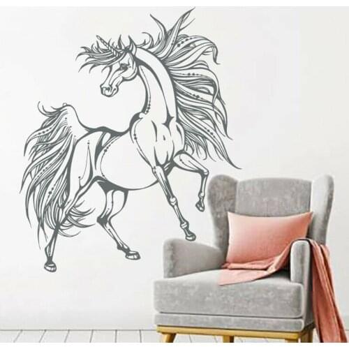 Unicorn Wall Decals Horse Unicorn Wall Sticker Vinyl Decal Boho Style Home Kids Room Decoraton Removabel Animal Decals C754