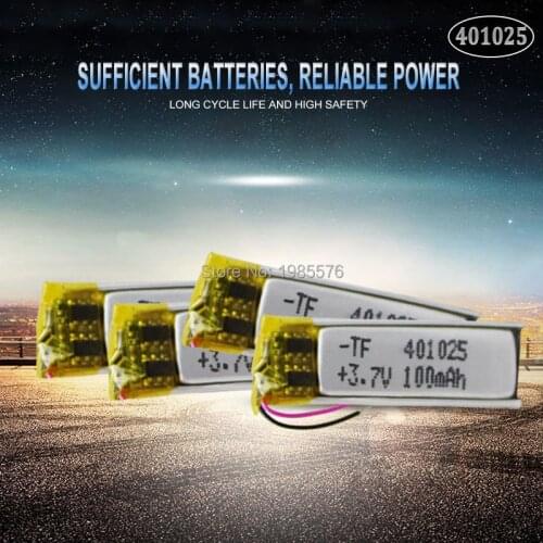 401025 3.7V 70mAh PLIB Polymer Lithium Battery for GPS MP3 MP4 MP5 DVD Bluetooth Model Toy Mobile Bluetooth