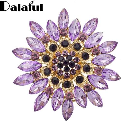 Fashion Crystal Flower Brooch Pin Clothes Accessories Exquisite Brooches For Wedding Bridal Christmas Gift Costume Jewelry Z013