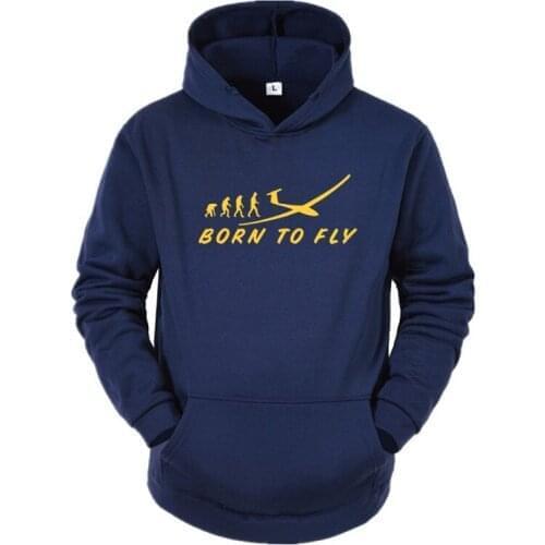 Autumn Men Hoody Evolution BORN TO FLY Plane Pilot Design Man Funny Gift Streetwear Hip Hop Leisure Harajuku Hoodie
