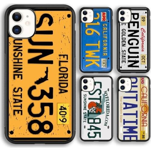 Krajews USA LICENSE NUMBER PLATES Soft Phone Case Cover For iPhone 5s 6s 7 8 plus X XR XS 11 12 pro max Samsung Galaxy S8 S9 S10