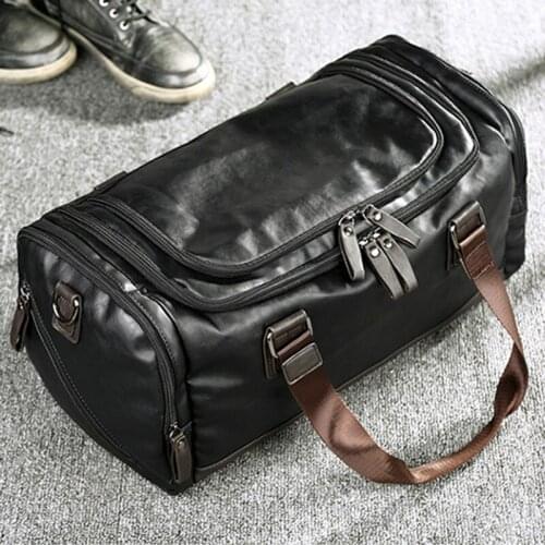 2021 new fashion sports bag mens handbag travel large capacity bag leather bag PU travel bags overnight bag weekend bag