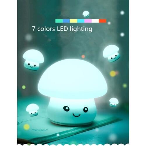 New style Silicone Touch Sensor Mushroom LED Night Light For Children Baby Kids LED Night Toy