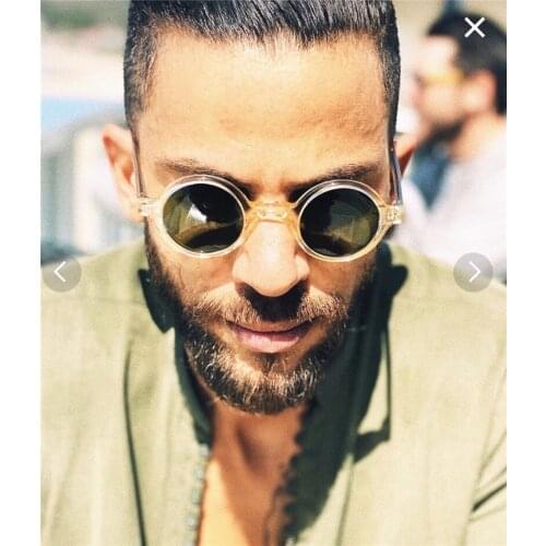 Acetate Vintage Circle Polarized Sunglasses Men Gregory Peck Brand Design Clear Round Sun Glasses Women Retro Shades ZOLMAN