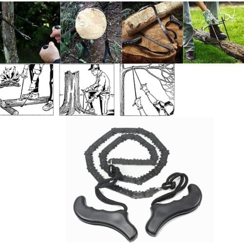 Camping Hiking Emergency Survival Hand Tool Gear Pocket Chain Saw ChainSaw Foldable Outdoor Handle Saws