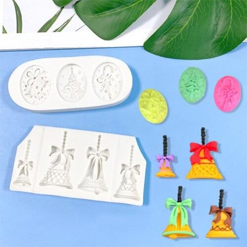 Christmas Series Mousse Cake Decoration Baking Accessories Chocolate Mold Christmas Bell Fondant Cake Mold Christmas Decoration