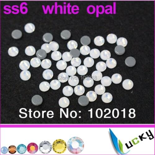 Highest quality HOT FIX DMC rhinestones 1440pcs 6ss 2mm White Opal Strass crystal stones for clothing set DIY motif