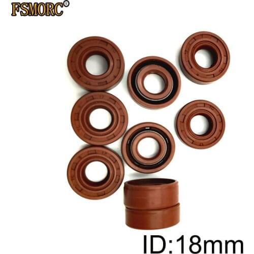 Brown color high quality FKM Shaft Oil Seal TC-18*26*28*30*32*35*38*40*45*5/7/8/10FPM Covered Double Lip With Garter