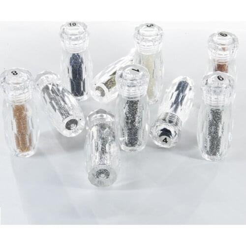 1Bottle Mini Crystal Beads Tiny Rhinestones Glass Bead For Nails DIY Colorful 3D Glitter Multicolor Caviar Nail Art Decorations